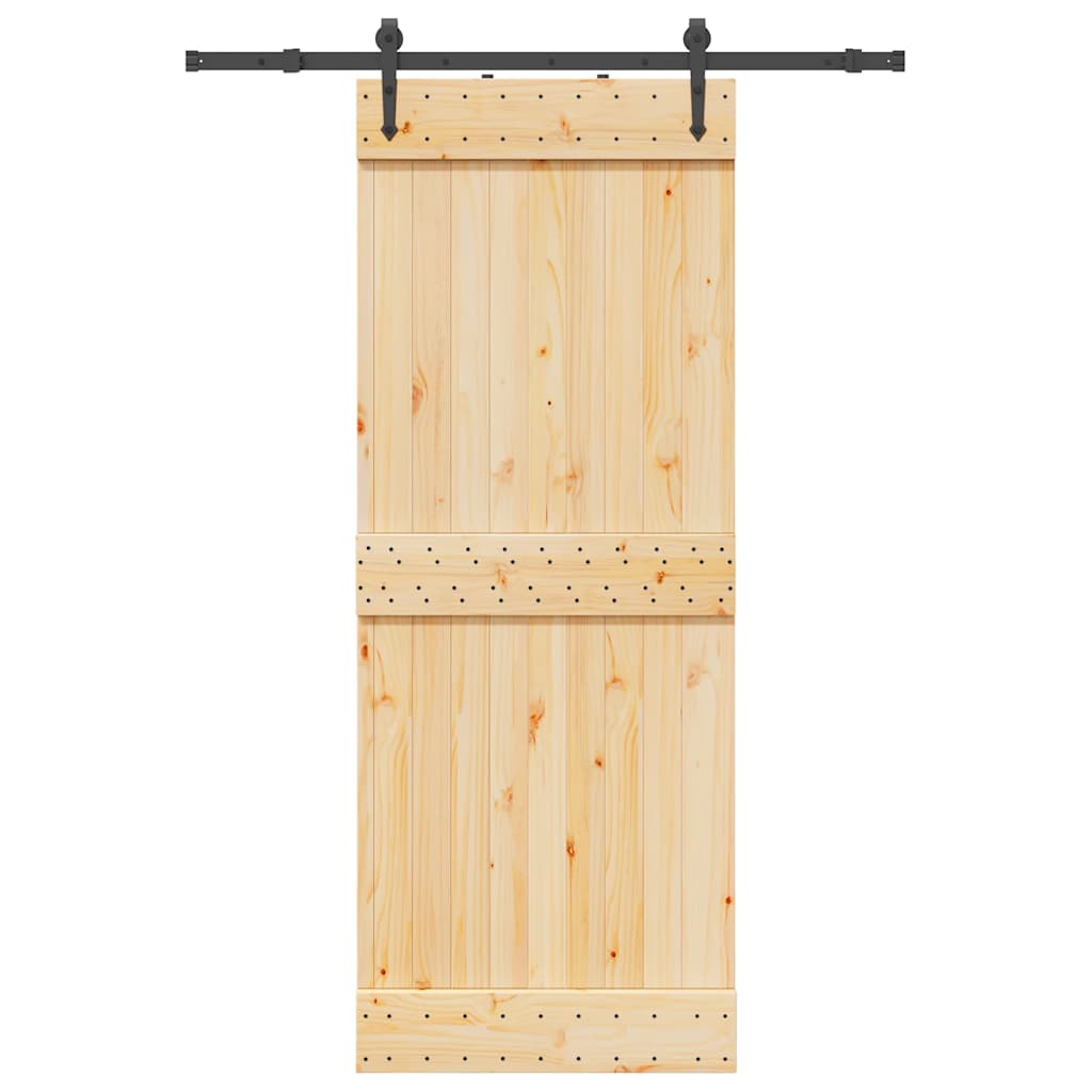 Ușă glisantă cu set de feronerie 80x210 cm, lemn masiv de pin