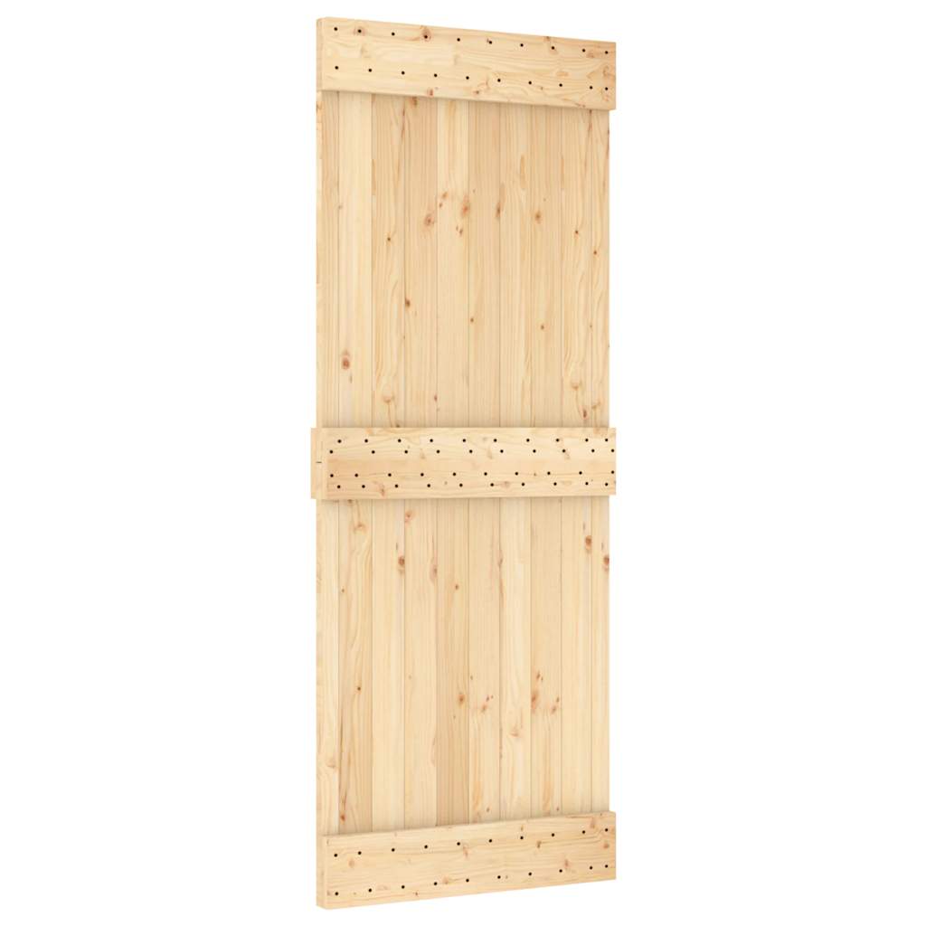 Ușă glisantă cu set de feronerie 85x210 cm, lemn masiv de pin