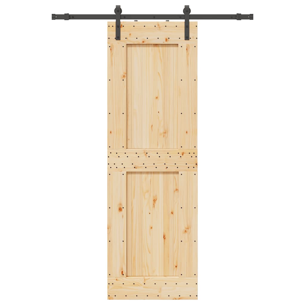 Ușă glisantă cu set de feronerie 70x210 cm, lemn masiv de pin