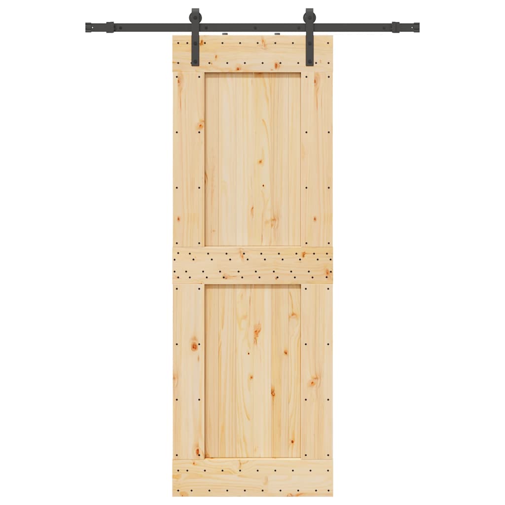 Ușă glisantă cu set de feronerie 80x210 cm, lemn masiv de pin