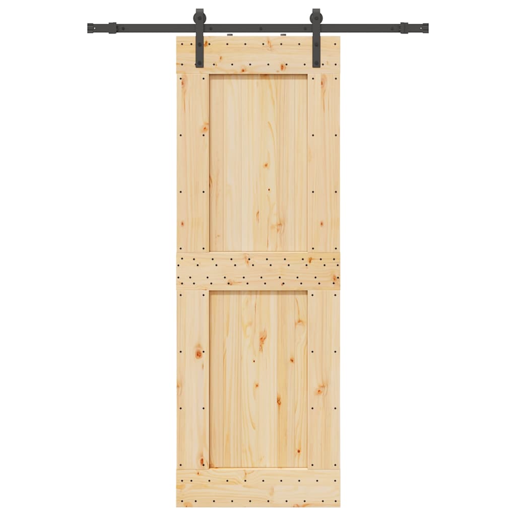 Ușă glisantă cu set de feronerie 85x210 cm, lemn masiv de pin