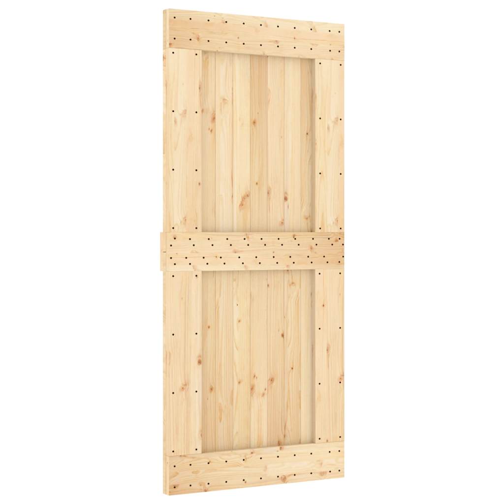 Ușă glisantă cu set feronerie, 90x210 cm, lemn masiv de pin