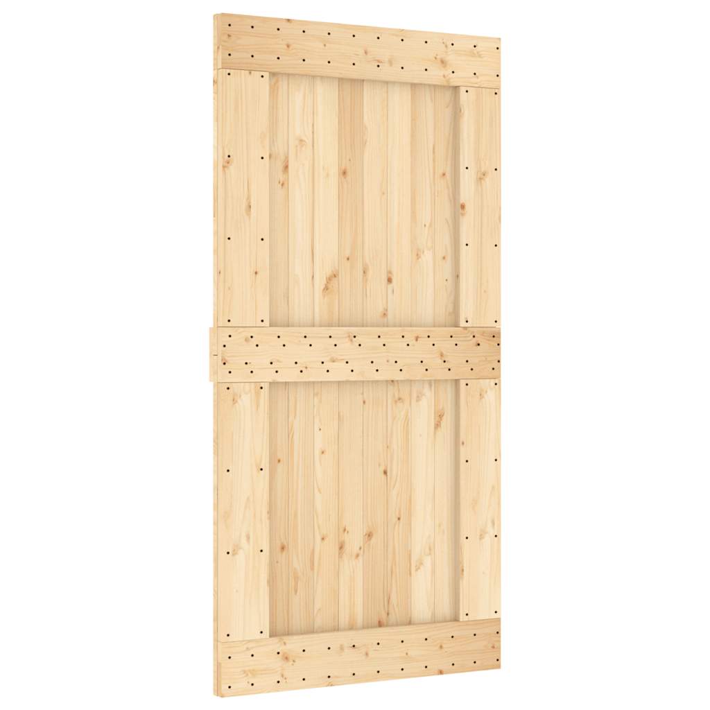 Ușă glisantă cu set feronerie, 100x210 cm, lemn masiv de pin