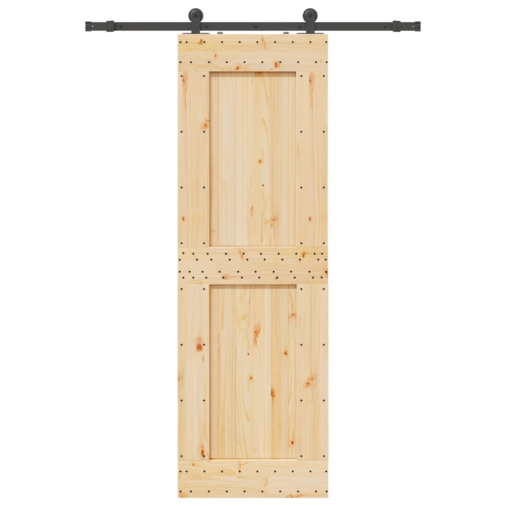 Ușă glisantă cu set de feronerie 70x210 cm, lemn masiv de pin