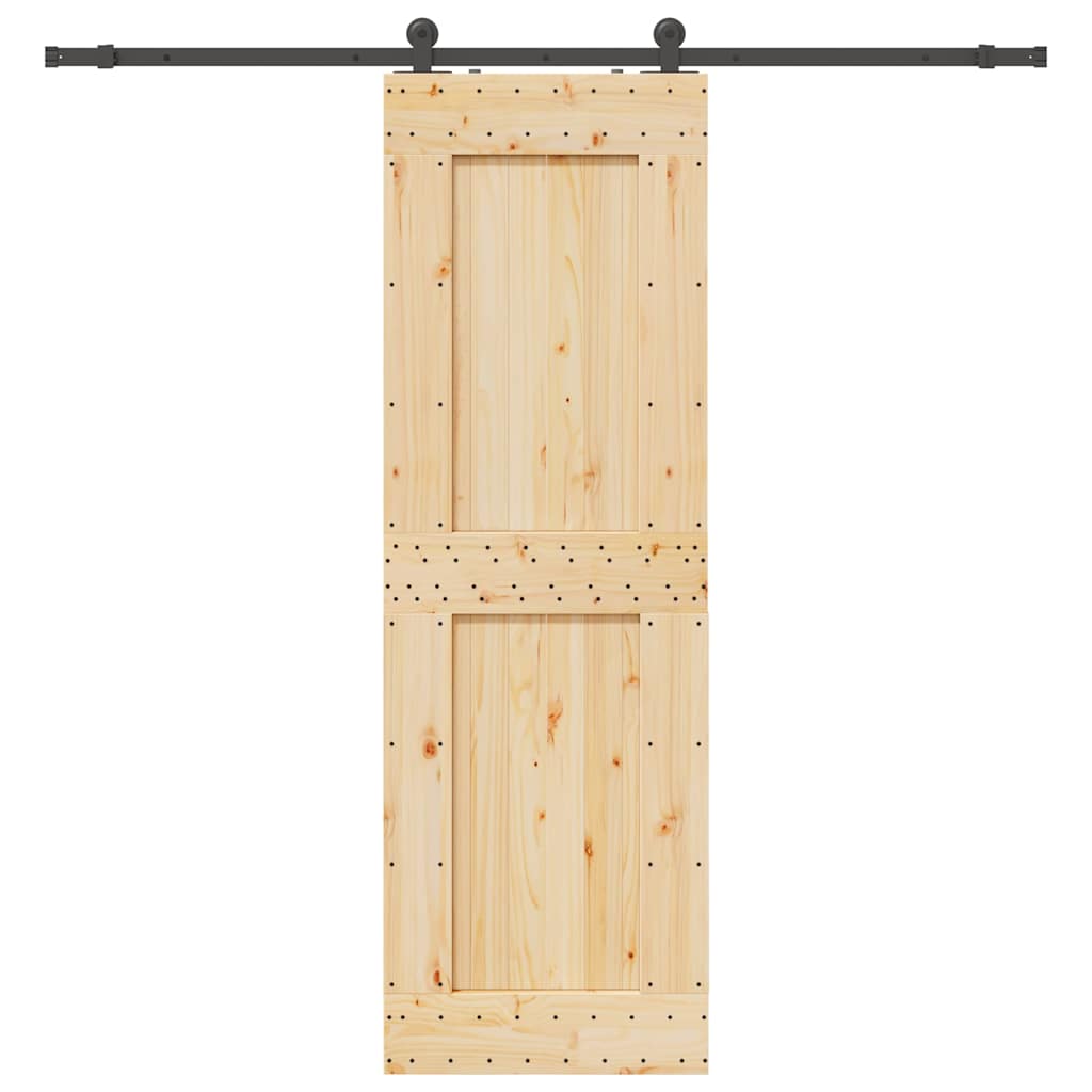 Ușă glisantă cu set de feronerie 70x210 cm, lemn masiv de pin