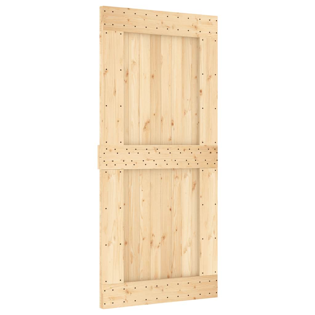 Ușă glisantă cu set de feronerie 95x210 cm, lemn masiv de pin