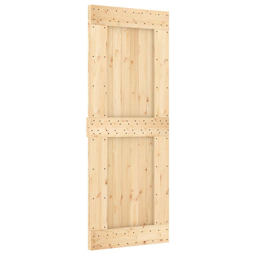 Ușă glisantă cu set de feronerie 80x210 cm, lemn masiv de pin