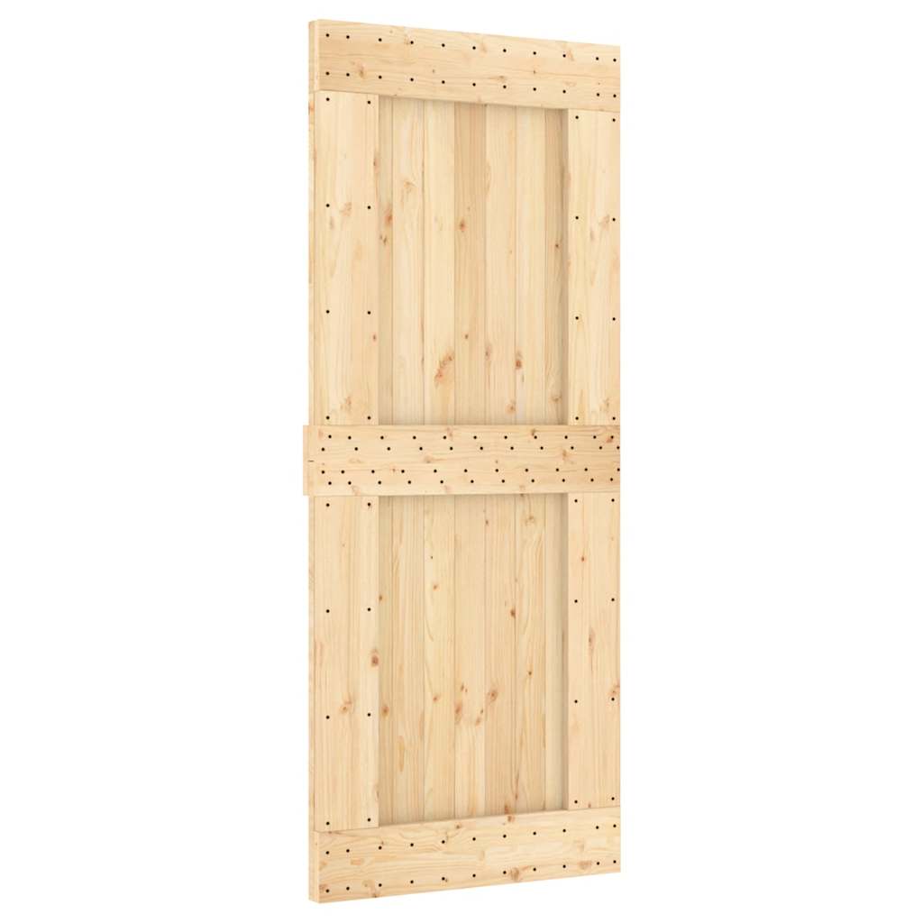 Ușă glisantă cu set de feronerie 85x210 cm, lemn masiv de pin