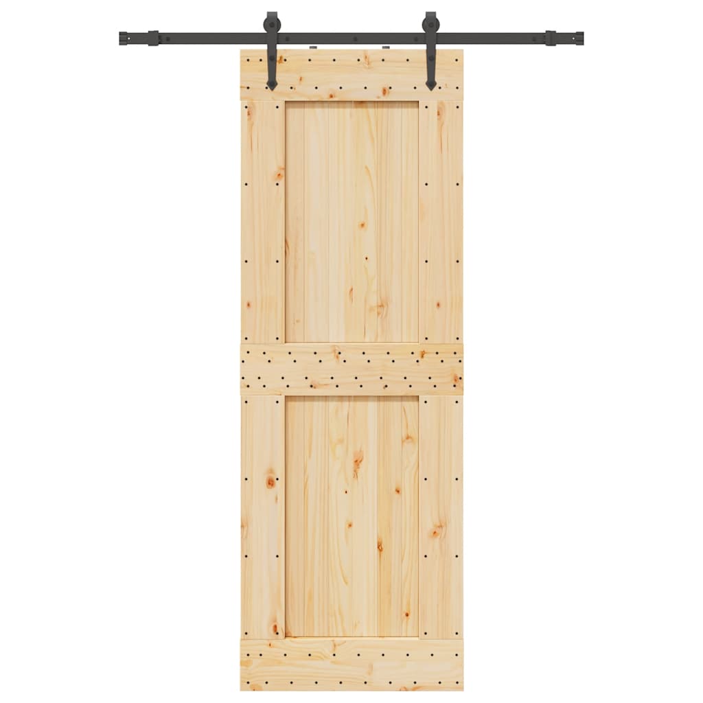 Ușă glisantă cu set de feronerie 80x210 cm, lemn masiv de pin