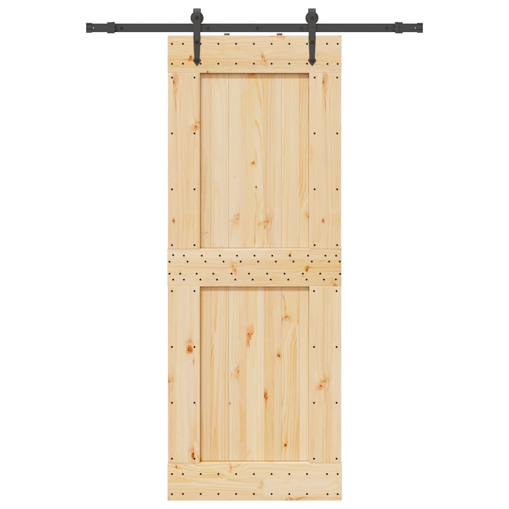 Ușă glisantă cu set de feronerie 85x210 cm, lemn masiv de pin