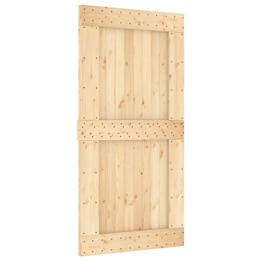 Ușă glisantă cu set feronerie, 100x210 cm, lemn masiv de pin