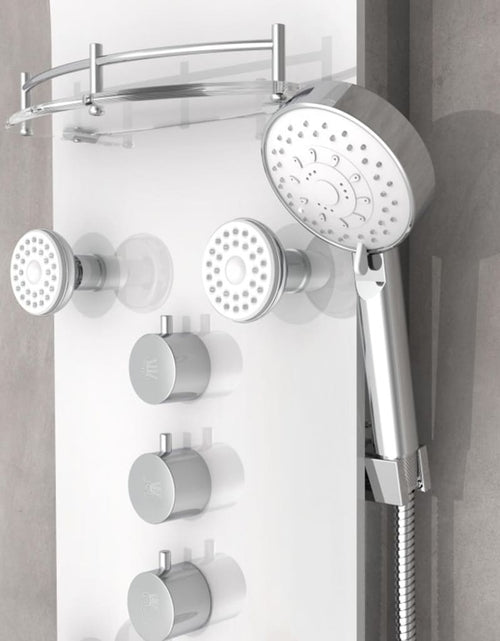 Încărcați imaginea în vizualizatorul Galerie, EISL Panou de duș cu baterie mixer KARIBIK, alb
