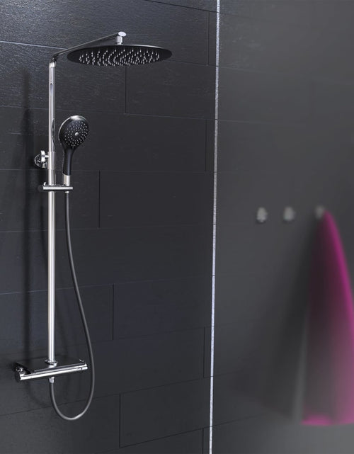Încărcați imaginea în vizualizatorul Galerie, EISL Set duș deasupra capului/mixer termostatic „GRANDE VITA” alb crom
