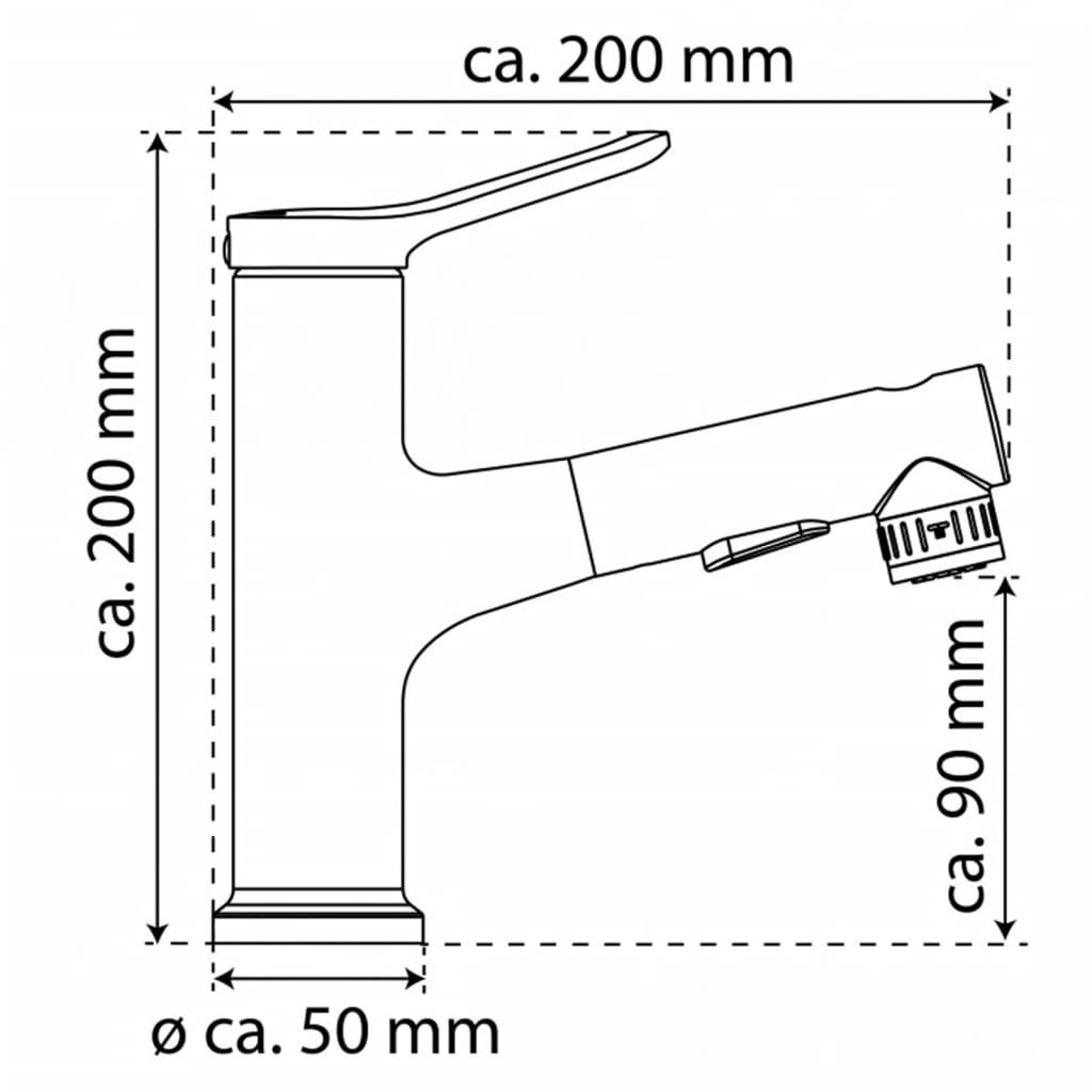 EISL Baterie de lavoar VARIABILE cu pulverizator extensibil, crom