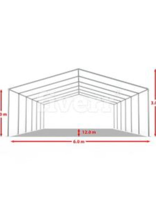 Încărcați imaginea în vizualizatorul Galerie, Cort Evenimente PVC alb, 6x12 m
