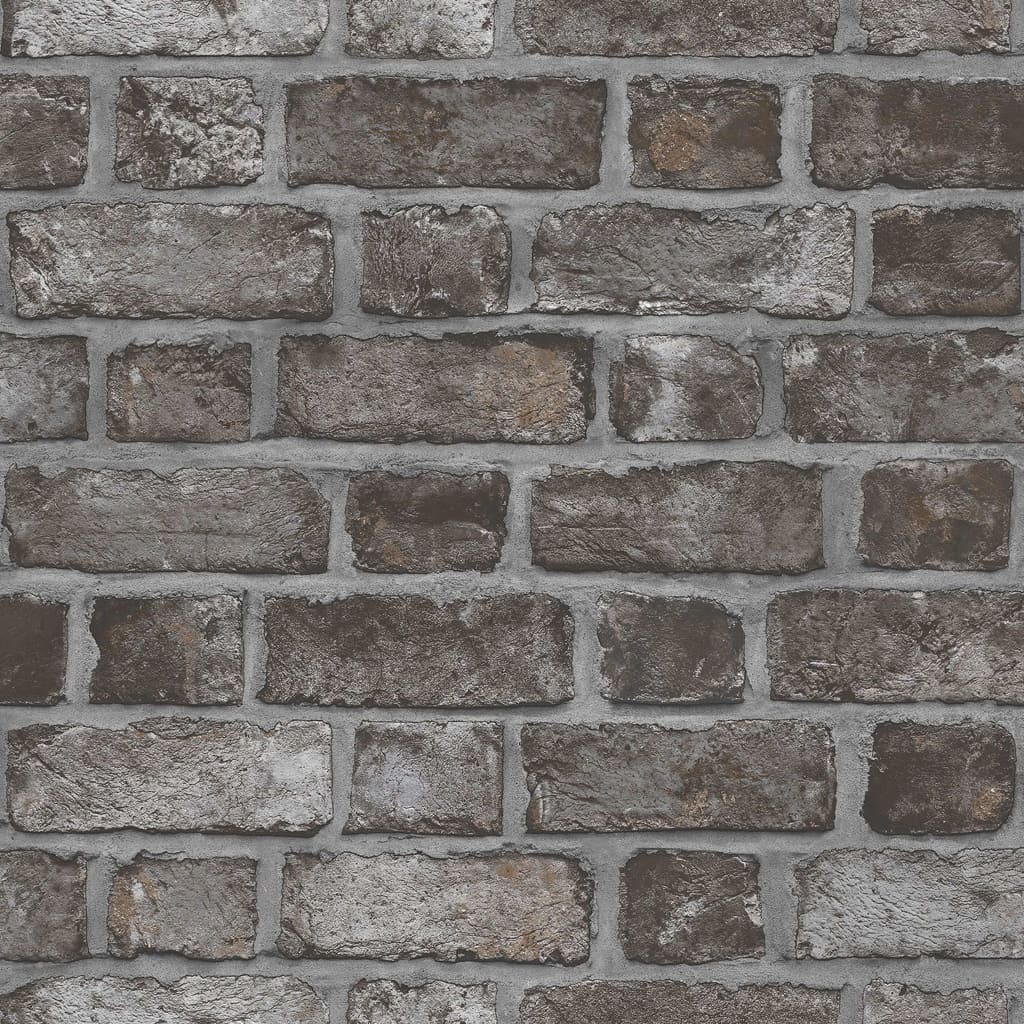 Noordwand Tapet „Homestyle Brick Wall”, negru și gri - Lando