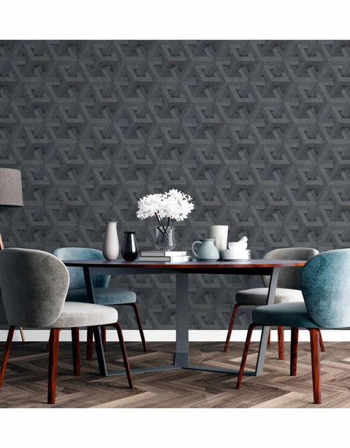 Încărcați imaginea în vizualizatorul Galerie, DUTCH WALLCOVERINGS Tapet „Onyx”, antracit și auriu Lando - Lando
