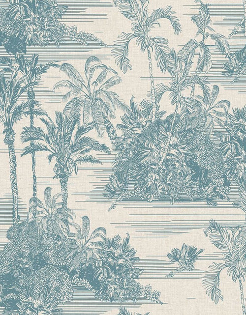 Încărcați imaginea în vizualizatorul Galerie, DUTCH WALLCOVERINGS Tapet „Tropical”, bej și albastru deschis - Lando
