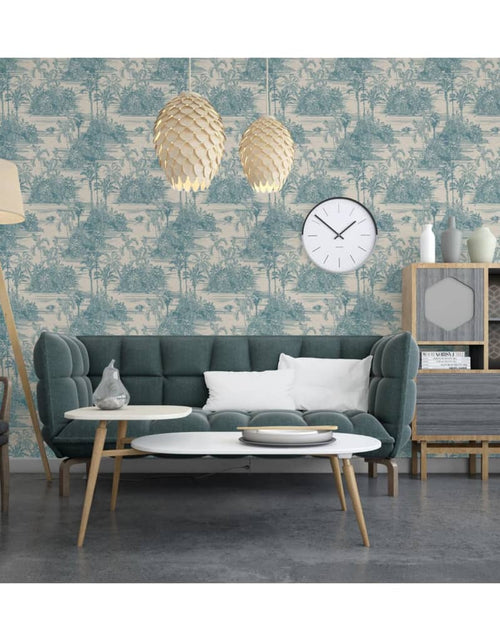 Загрузите изображение в средство просмотра галереи, DUTCH WALLCOVERINGS Tapet „Tropical”, bej și albastru deschis - Lando
