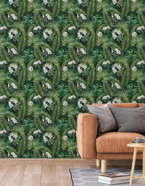 Загрузите изображение в средство просмотра галереи, DUTCH WALLCOVERINGS Tapet Eden, negru și verde închis - Lando
