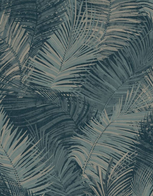 Încărcați imaginea în vizualizatorul Galerie, DUTCH WALLCOVERINGS Tapet Palm, albastru petrol - Lando
