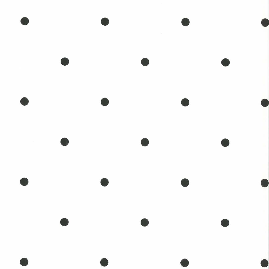 Fabulous World Tapet Dots, alb și negru, 67105-3 - Lando