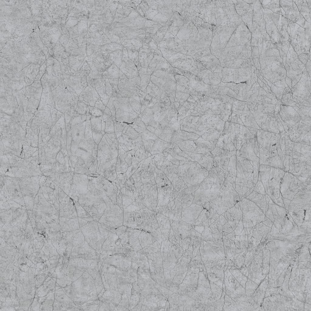 Noordwand Tapet „Vintage Deluxe Stucco Crackle”, gri metalizat Lando - Lando