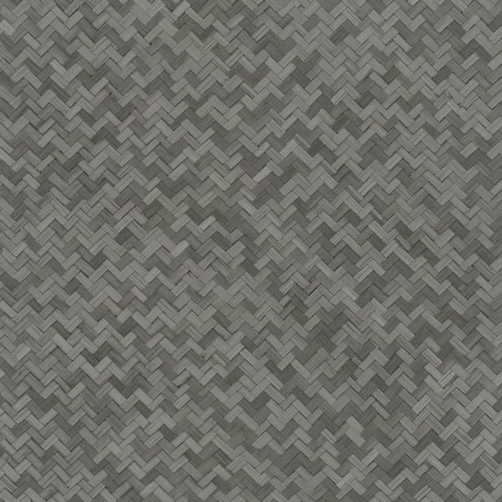 Noordwand Tapet „Botanica Rattan Wickerwork”, negru și gri - Lando