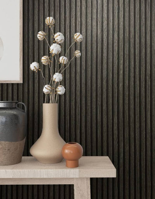 Încărcați imaginea în vizualizatorul Galerie, Noordwand Tapet Botanica Wooden Slats, negru și gri - Lando
