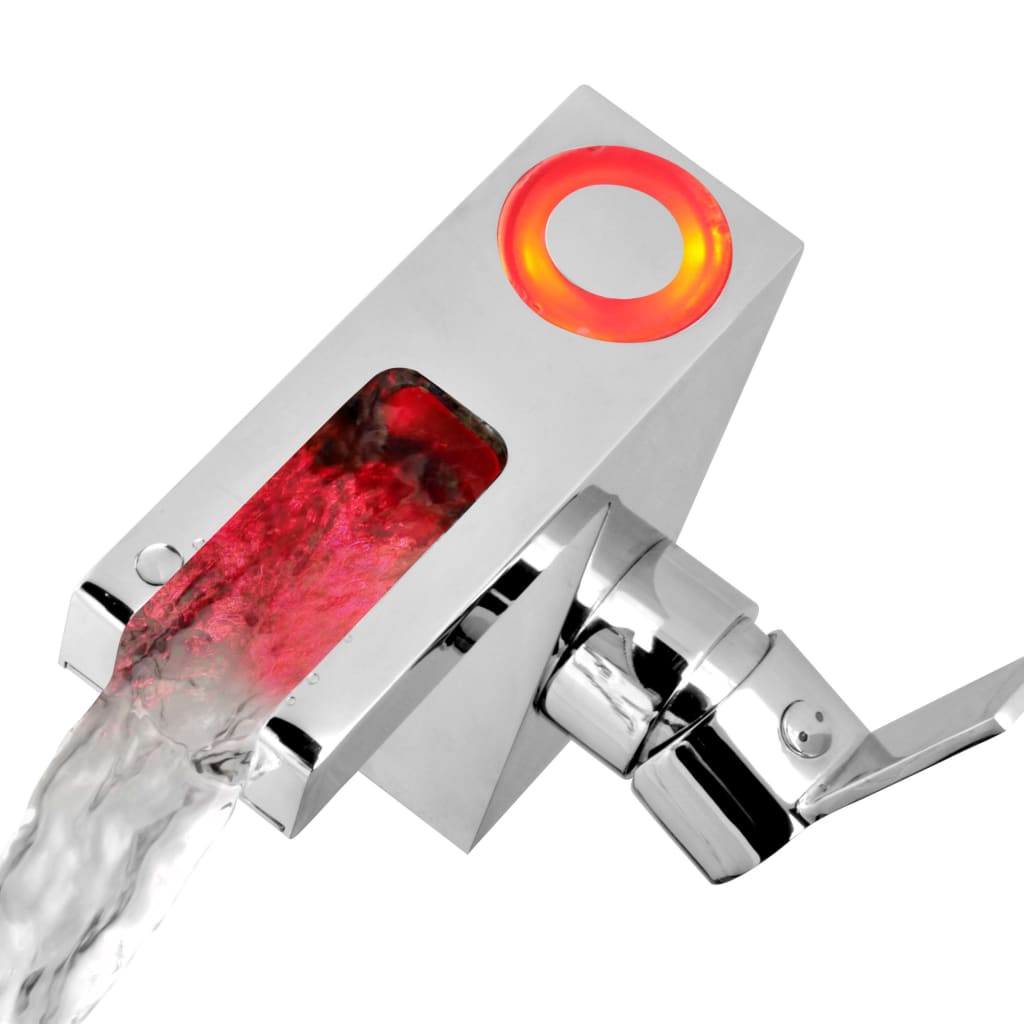 SCHÜTTE Baterie de chiuvetă mixer cu LED și jet cascadă ORINOCO, crom Lando - Lando