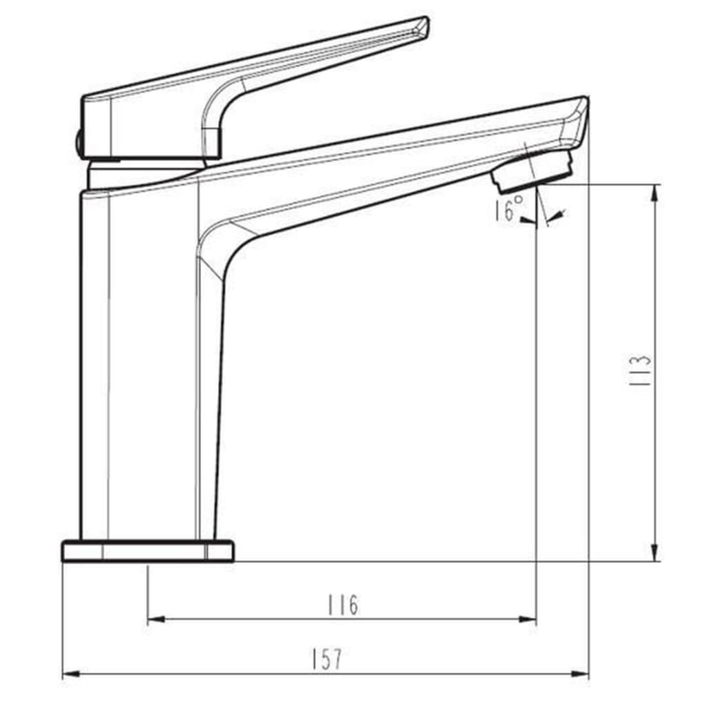 SCHÜTTE Baterie mixer de chiuvetă RAVEN, negru mat Lando - Lando