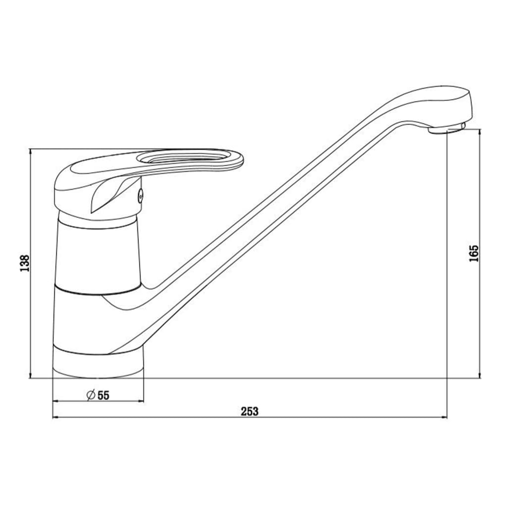 SCHÜTTE Baterie mixer de chiuvetă "GRANDE", negru mat Lando - Lando