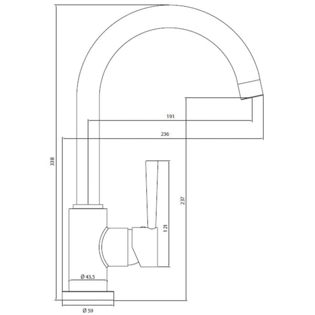 SCHÜTTE Baterie mixer de chiuvetă "CORNWALL", negru Lando - Lando