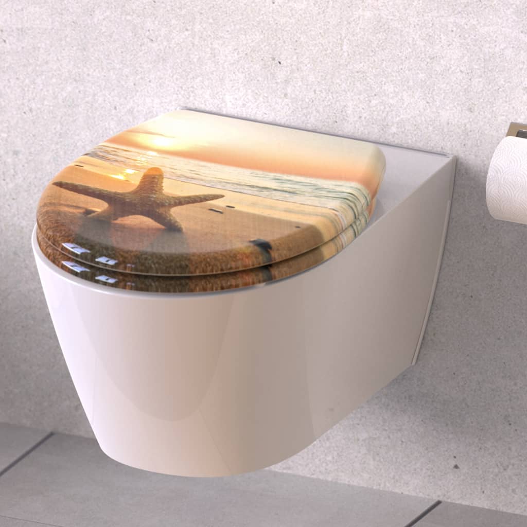 SCHÜTTE Scaun de toaletă Duroplast, închidere silențioasă, „SEA STAR” - Lando