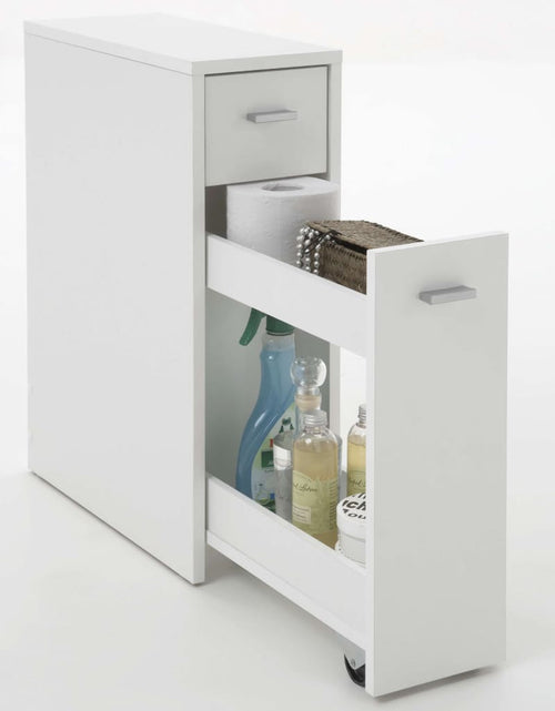 Încărcați imaginea în vizualizatorul Galerie, FMD Dulap cu 2 sertare, alb, 20 x 45 x 61 cm - Lando
