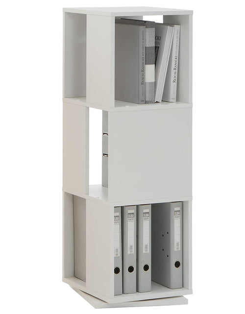 Încărcați imaginea în vizualizatorul Galerie, FMD Dulap rotativ de dosare deschis, alb, 34 x 34 x 108 cm - Lando
