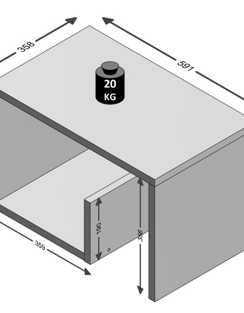 Загрузите изображение в средство просмотра галереи, FMD Masă de cafea 2-în-1, stejar, 59 x 36 x 38 cm Lando - Lando
