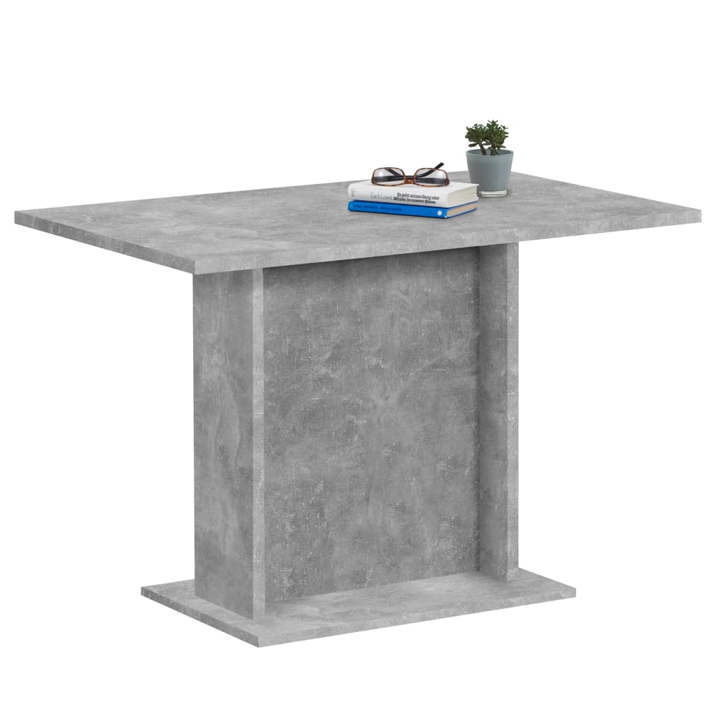 FMD Masă de bucătărie, gri beton, 110 cm - Lando