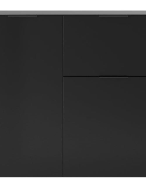 Încărcați imaginea în vizualizatorul Galerie, FMD Comodă cu sertar și uși, negru, 89,1x31,7x81,3 cm - Lando
