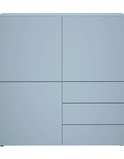 Încărcați imaginea în vizualizatorul Galerie, FMD Dulap cu 3 sertare și 3 uși, 99x31,5x101,2 cm, albastru - Lando
