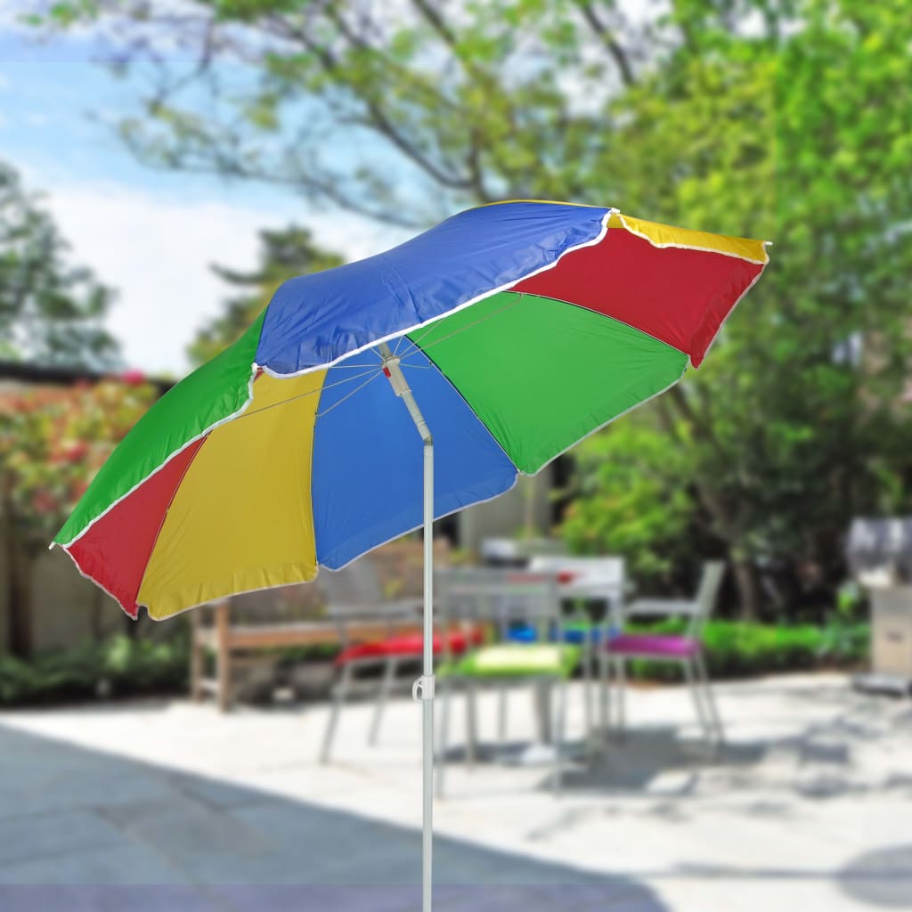 HI Umbrelă de soare de plajă, multicolor, 150 cm Lando - Lando