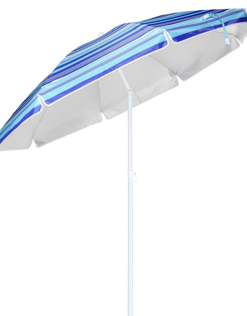 Încărcați imaginea în vizualizatorul Galerie, HI Umbrelă de plajă, albastru cu dungi, 200 cm - Lando
