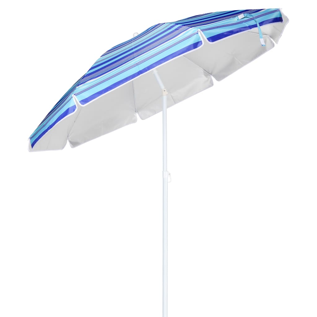HI Umbrelă de plajă, albastru cu dungi, 200 cm - Lando