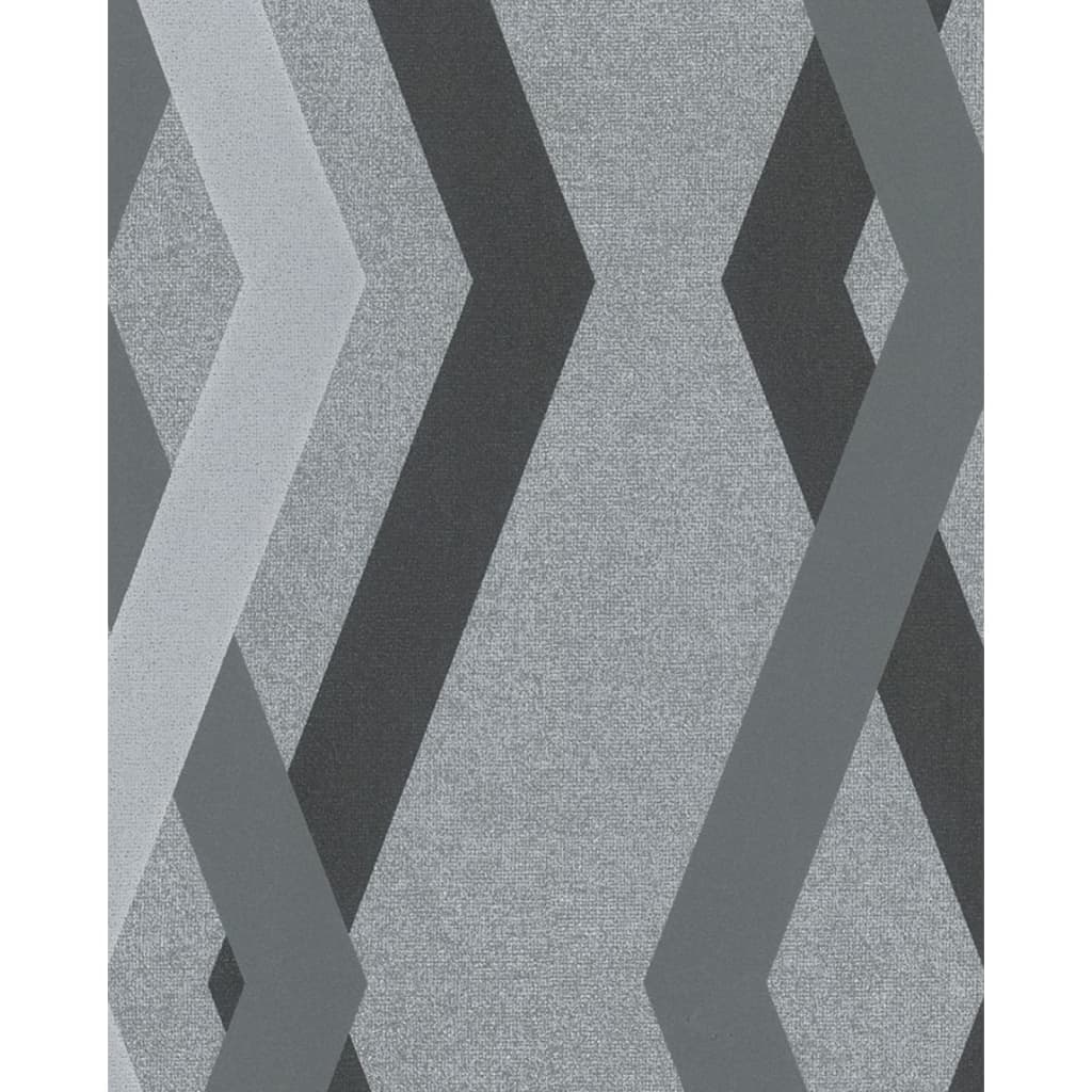 Noordwand Tapet "Topchic Graphic Lines Diamonds", gri și negru - Lando