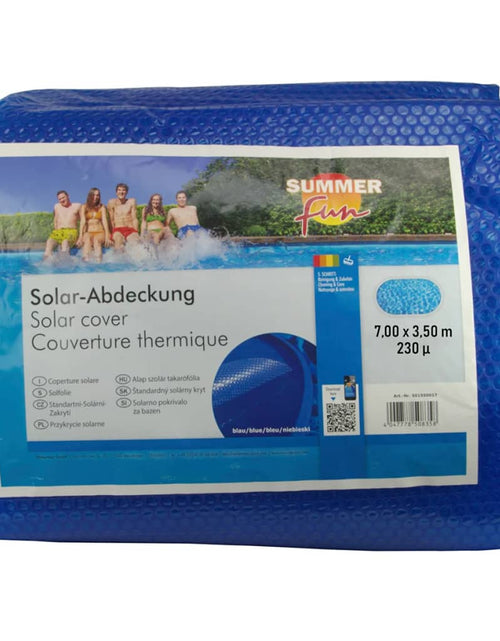 Загрузите изображение в средство просмотра галереи, Summer Fun Prelată piscină solară de vară albastru 700x350 cm PE oval Lando - Lando
