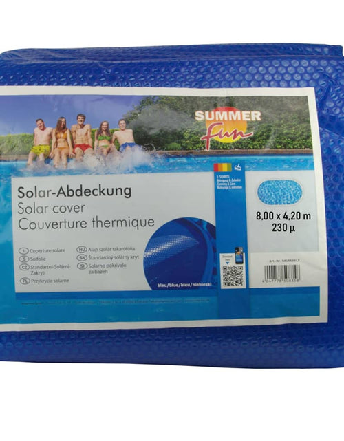 Încărcați imaginea în vizualizatorul Galerie, Summer Fun Prelată piscină solară de vară albastru 800x420 cm PE oval Lando - Lando
