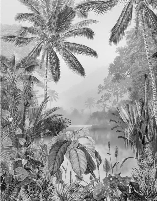 Încărcați imaginea în vizualizatorul Galerie, Komar Fototapet mural Lac Tropical alb &amp; negru, 200x270 cm Lando - Lando
