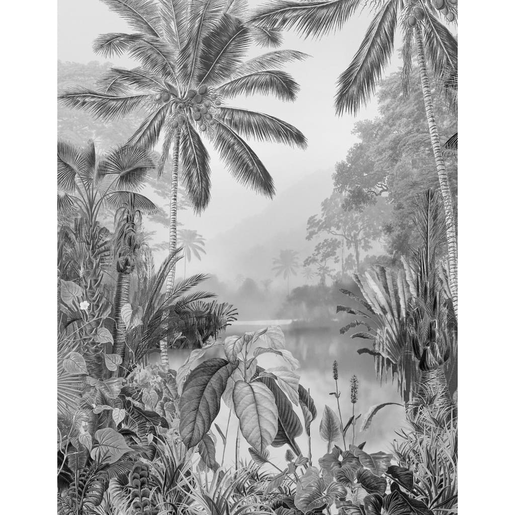 Komar Fototapet mural Lac Tropical alb & negru, 200x270 cm Lando - Lando