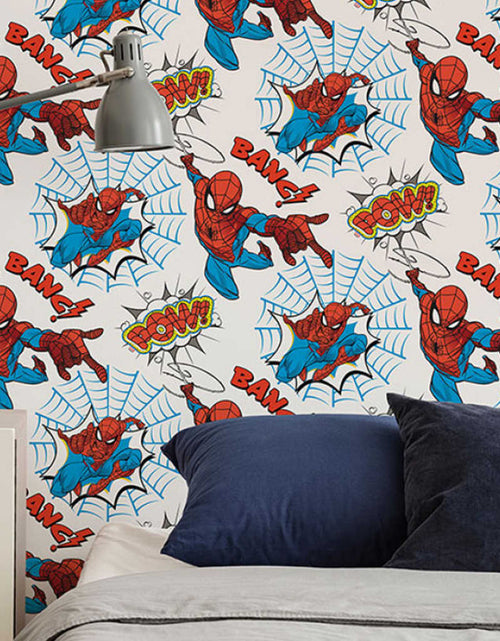 Încărcați imaginea în vizualizatorul Galerie, Noordwand Tapet „Kids @ Home Spiderman Pow”, alb - Lando
