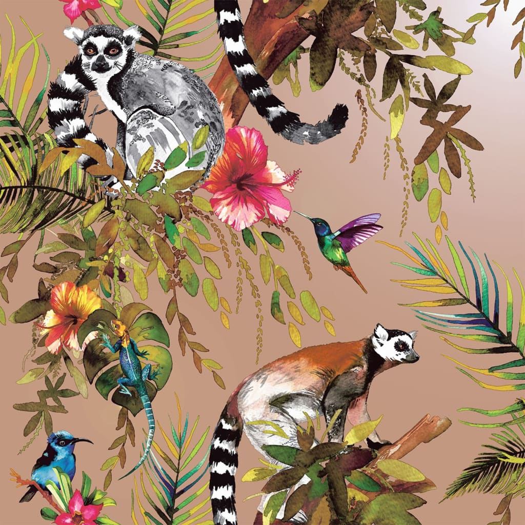 DUTCH WALLCOVERINGS Tapet „Lemur”, auriu rose - Lando